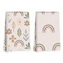 Hanamiya Na 2Pcs Bohemian Rainbow Flower Kitchen Towels, Aesthetic Decorative Absorbent Microfiber Dish Cloth Tea Towel, Durable Hand Towels for Farmhouse Home Bathroom Kitchen, Rainbow Gifts