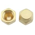 2pcs Brass SAE 45 Degree Flare Tube Fitting 3/8" Flare Cap