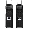 2PCS Buckleless Belt Hook Set | Elastic Waist Belt with Metal Hook & Hook Loop Closure | Invisible Stretch Waistband for Jeans, Trousers, Workwear & Daily Use