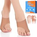 2PCS Bunion Corrector for Women & Men - Toe Alignment Corrector with Splint & Pad for Hallux Valgus Pain Relief, Toe Separator for Day/Night Use, Anti Slip Gel Strap for Big Toe Straightener(Peach)