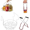 2pcs Canning Rack for Water Bath Canner, Stainless Steel Canning Basket & Pot Rack Insert with Contoured Handle for Secure Lifting, Fits Stock Pots (12inch)