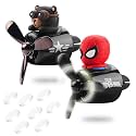 2pcs Car Air Fresheners Cartoon Cute Bear Pilot Automotive Air Outlet Propeller Car Diffuser Creative Car Perfume Decoration for Car Vent Clips with 8 Fragrant Tablets for Women Men (Bear + Hero)