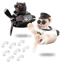 2pcs Car Air Fresheners Cute Cartoon Bear Pilot Automotive Air Outlet Propeller Car Diffuser Creative Car Perfume Decoration for Car Vent Clips for Women Men with 8 Fragrant Tablets(Bear + Teddy Bear)