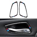 2PCS Car Door Bowl Frame Sticker Decal Carbon Fiber Trim fits for BMW 3 Series E90 E91 E92 E93 2005-2012 Interior Accessories