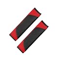 2PCS Car Seat Belt Cover,Carbon Fiber Seatbelt Shoulder Protection,Universal Safety Belt Strap Cover to Protect Your Neck,Suitable for Car Seat Belt,Backpack,Shoulder Bag,Laptop Computer Bag(red)