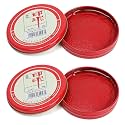 2pcs Chinese Red Ink Paste, Hanko Stamp Ink Pad, Chop Ink for Stamping, Inkan/Hanko Name, Sealing, Painting, Fingerprint, Round Calligraphy Seal Ink Pads, Chinese Stamps Inkpad Box (60g/one)