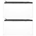 Ymapinc 2PCS Clear Pouch with Zipper for Exams