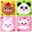 2Pcs Creative Sewing DIY Fluffy Animal Craft