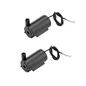 2PCS DC 3-5V Micro Submersible Mini Water Pump(Black)