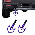 2PCS Devil Heart Handle Ring, Heart Hand Strap Drift Charm, Cute Heart-Shaped Warning Loops, Easy Installation Rear Bumper Warning Ring Decor, Interior Decoration for Car (Blue)
