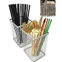 2PCS Dishwasher Chopstick Basket with Hooks, 304 Stainless Steel
