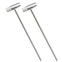 2pcs Dual Head Small Hammer for Fiddly Job, Plastic Head and Metal Head, 7 Inches Length, Smooth Grip, Jewelry Mallet, Mini Mallet for Watch, Tuning, Woodworking, Toys, Handcraft, Leather, Instruments
