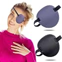 2PCS Eye Patch, Medical Eye Patches for Kids and Adults, Soft Amblyopia Lazy Eye Patches for Left or Right Eyes (Black, Purple)