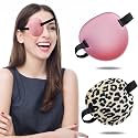 2PCS Eye Patch, Medical Eye Patches for Kids and Adults, Soft Amblyopia Lazy Eye Patches for Left or Right Eyes (Pink, Leopard Print)