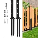 2Pcs Fence Post Repair Kit for 4x4/6x6 Tilted Broken Wood Fence Posts