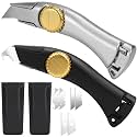 2-Pack Silver/Black Fixed Blade Roofing Knife,Lizenoz Navajas para Roofing
