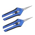 2 Pcs Stainless Steel Garden Pruning Shears with Straight Head