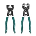 2Pcs Glass Tile Nippers Set, Heavy Duty Wheeled Glass Mosaic Nipper &amp; Hd Ceramic Tile Nipper, Tile Cutter, Mosaic Cutter Tool for Cutting Glass Mosaic, Ceramics, Stone, Metal
