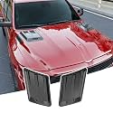 2PCS Hood Air Vent Trim Compatible with 2019-2025 Dodge Ram 1500