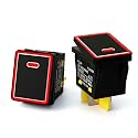 2PCS KCD4 Toggle Switch on Off 30A Marine IP65 Waterproof Rocker Switch 110v Red LED 30x22mm for Cars,Boat, and DIY Enthusiasts(Red Aluminum Alloy)