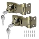 2Pcs Keyed Hasp Lock 2.5 Inch Keyed Different, Bronze
