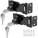 2Pcs Keyed Hasp Lock 3 Inch Keyed Different, Black