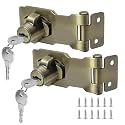 2Pcs Keyed Hasp Lock 3 Inch Keyed Different, Bronze