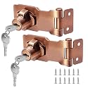 2Pcs Keyed Hasp Lock 3 Inch Keyed Different, Red Bronze