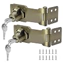 2Pcs Keyed Hasp Lock 4 Inch Keyed Different, Bronze