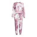 2Pcs Kids Girls Tie Dye Sweatsuit Child
