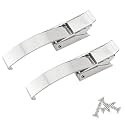 2PCS Large 304 Stainless Steel Draw Toggle Latch Spring Toggle Lock Buckle Spring-Steel Hook with Screws