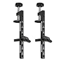 2Pcs large C-Clamps for Woodwork, 8 &amp; 6 Inch Extra Wide Range, Extended Throat Depth, Multi-Stage Adjustable Aluminum Table Clamp with Fine-Tuning Bolt