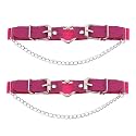 2PCs Leather Leg Garter with Chains, Elastic Rock Heart Thigh Garter for Women