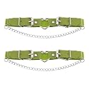 2PCs Leather Leg Garter with Chains, Elastic Rock Heart Thigh Garter for Women
