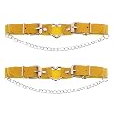 2PCs Leather Leg Garter with Chains, Elastic Rock Heart Thigh Garter for Women