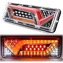 2PCS LED, provide awesome bright light. Universal waterproof trailer taillights, multi-purpose truck rear brake turn signals (24V) suitable for pickup trucks,Camper caravans and flatbed trailers.