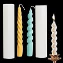 2PCS Long Twisted Silicone Candle Molds, 3D Pillar Candle Molds for Aromatherapy Candle Soap Wax Making, Unique Rod Resin Molds Silicone, DIY Epoxy Casting Clay Craft