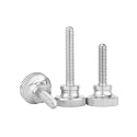 2pcs M4 x 45mm Knurled Thumb Hand Screw Bolt with Shoulder Grip Knobs Fastener Stainless Steel