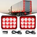 2PCS Magnetic Red Strobe Lights, Emergency Strobe Hazard Lights