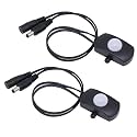 2Pcs Mini LED PIR Motion Sensor Switch, DC 5-24V 2A Infrared Activated LED Switch Controller, Black