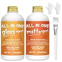 2pcs Multi-Purpose Glue - Sealer & Finish: All-in-One Craft Glue- Quick Dry, Easy Clean, for Decoupage, DIY Crafts, & Art Projects, Non-Toxic (Gloss and Matte Finish)