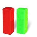2pcs Pet Dog Cat Hair Remover, Pet Hair Removal Tool, Hollow Cleaner Brush for car，Interior, Furniture, Sofa (red and green)