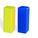 2pcs Pet Dog Cat Hair Remover, Pet Hair Removal Tool, Hollow Cleaner Brush for car，Interior, Furniture, Sofa (blue and yellow)