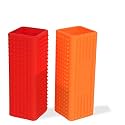 2pcs Pet Dog Cat Hair Remover, Pet Hair Removal Tool, Car Carpet Cleaner, Rubber Brush Roller, Dog Remover for car，Interior, Furniture, Sofa（Orange and Red）