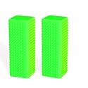 2pcs Pet Dog Cat Hair Remover, Pet Hair Removal Tool, Hollow Cleaner Brush for car，Interior, Furniture, Sofa (green and green)