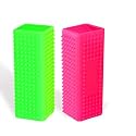 2pcs Pet Dog Cat Hair Remover, Pet Hair Removal Tool, Hollow Cleaner Brush for car，Interior, Furniture, Sofa (green and pink)