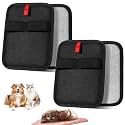 Didaey 2pcs Pet Hair Removal Glove Electrostatic Reusable Remover for Cat Dog Cloth Couch Furniture Carpet Car Seat Cat Grooming Animal Fur Removel Tool(Red,Rectangle)