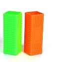 2pcs Pet Dog Cat Hair Remover, Pet Hair Removal Tool, Carpet Cleaner, Rubber Brush Roller, Dog Remover for car，Interior, Furniture, Sofa（Orange and Green）