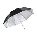 2Pcs Photography Umbrella Lighting 40" Dia Parabolic Silver Black