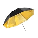 2Pcs Photography Umbrella Lighting 43" Dia Parabolic Gold Black